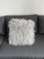Sierkussens Dubbelzijdig Langharig Mongolian Bont Grijs, Ophalen of Verzenden, Nieuw