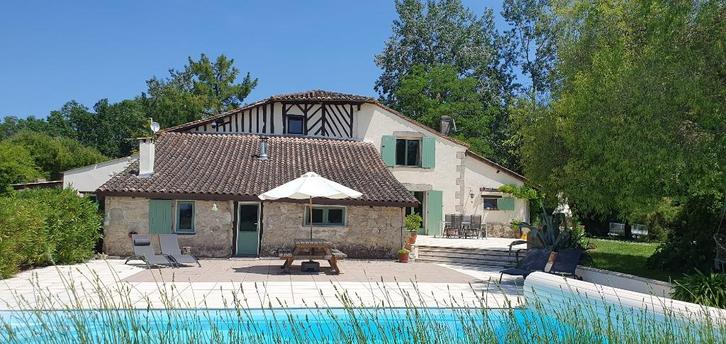 Vakantievilla met privézwembad 9 personen, Vakantie, Vakantiehuizen | Frankrijk, Dordogne, Landhuis of Villa, Landelijk, Aan meer of rivier
