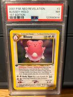 Blissey Holo Neo Revelation 1st Edition PSA 7, Ophalen of Verzenden, Zo goed als nieuw, Losse kaart, Foil