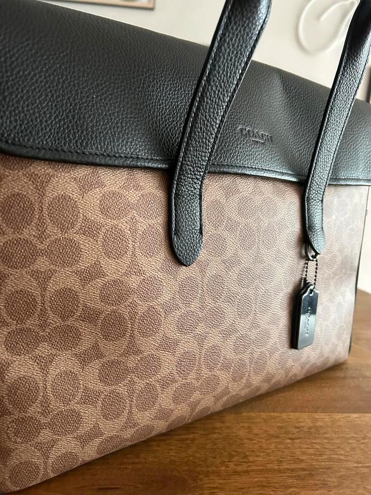 Coach Sullivan Portfolio Handtas, Sieraden, Tassen en Uiterlijk, Tassen | Damestassen, Zo goed als nieuw, Handtas, Bruin, Ophalen of Verzenden