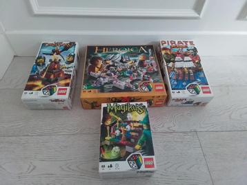 4x Lego spellen : 3836 Magikus 3838 dragon 3848 Pirate plank beschikbaar voor biedingen
