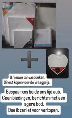 Nieuwe Canvasdoeken 9 stuks- Verschillende Maten, Hobby en Vrije tijd, Schilderen, Ophalen of Verzenden, Nieuw, Doek