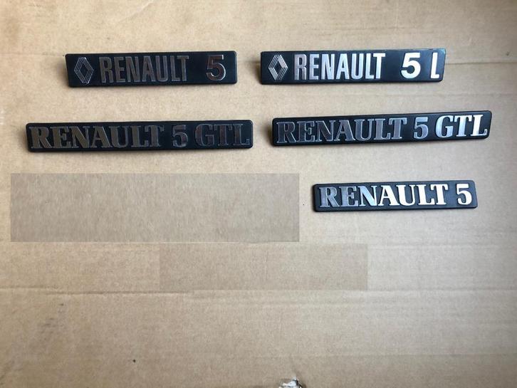 5 x Renault embleem 5 GTL en L emblemen., Verzamelen, Merken en Reclamevoorwerpen, Gebruikt, Overige typen, Ophalen of Verzenden