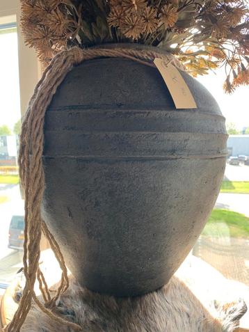 Landelijke Pot Keramiek Grey XL beschikbaar voor biedingen