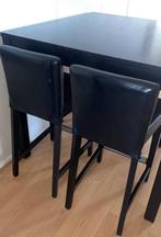 Eettafel met stoelen, Huis en Inrichting, Tafels | Eettafels, Ophalen, Gebruikt, Vierkant, Kersenhout