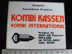 sticker kombi kassen international pijnacker logo, Verzenden, Zo goed als nieuw, Bedrijf of Vereniging