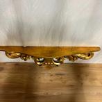 Brocante houten console - 90 cm – goud - bij TTM Wonen, Nieuw, Ophalen of Verzenden