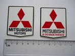 sticker Mitsubishi logo gestaalde perfectie japan auto oldti, Verzamelen, Stickers, Overige typen, Zo goed als nieuw, Verzenden