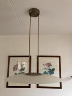 Hanglamp ovaal met messing armatuur, led dimbaar, Huis en Inrichting, Lampen | Hanglampen, Zo goed als nieuw, Ophalen, 75 cm of meer