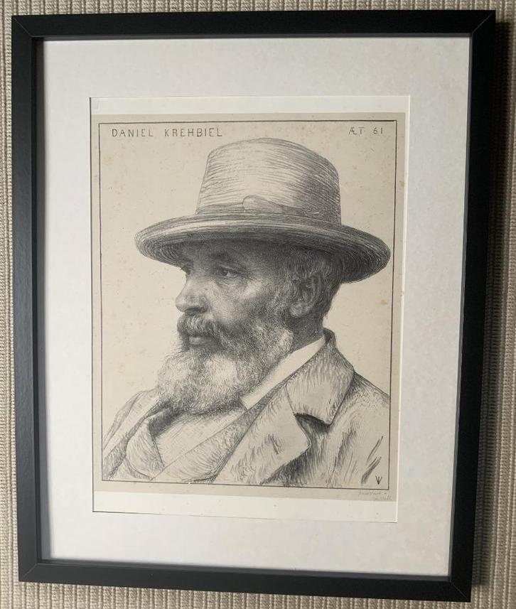 Jan Veth (1864-1925): litho 'Daniël Krehbiel', Antiek en Kunst, Kunst | Litho's en Zeefdrukken, Ophalen of Verzenden