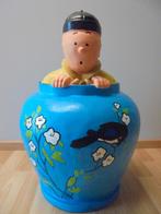 Beeld Kuifje en bobby vaas de blauwe lotus TinTin Vintage, Ophalen of Verzenden, Overige figuren, Zo goed als nieuw, Beeldje of Figuurtje