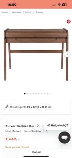 2x Zuiver Barbier bureau (incompleet), Huis en Inrichting, Bureaus, Ophalen, Zo goed als nieuw, Bureau