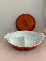 Vintage Oranje Kookpan met Deksel en 3 Vakken - Keukenbenodi, Ophalen of Verzenden