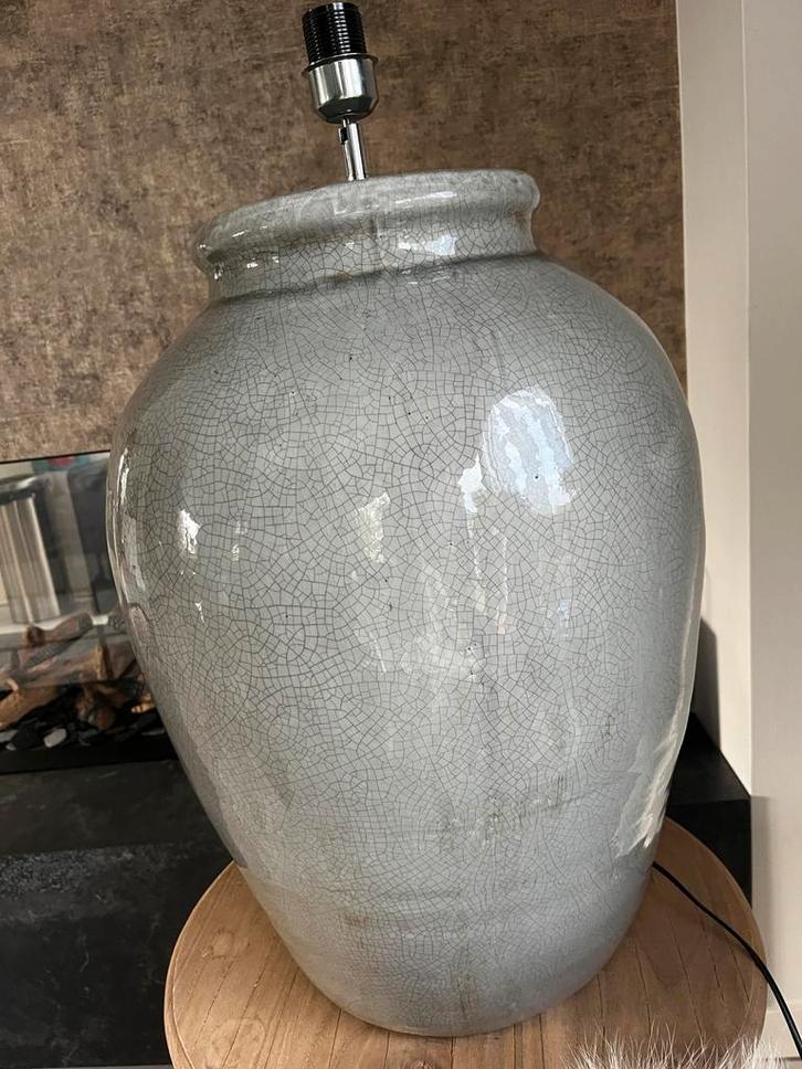 Landelijke lampenvoet met krakkelee, Huis en Inrichting, Lampen | Tafellampen, Gebruikt, 75 cm of meer, Overige materialen, Ophalen of Verzenden