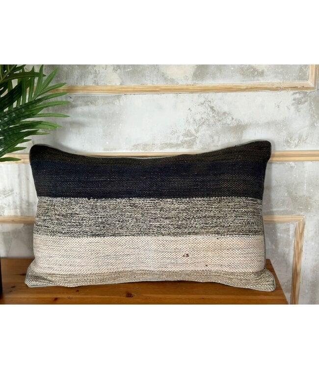 Vintage Kelim Kussen 60x40 cm, Huis en Inrichting, Woonaccessoires | Kussens, Zo goed als nieuw, Overige kleuren, Rechthoekig