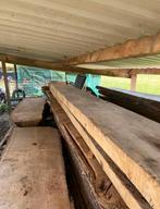 Brede Winddroge Eiken Balken - 3 Meter, Doe-het-zelf en Verbouw, Hout en Planken, Ophalen, Eiken, Zo goed als nieuw, Balk