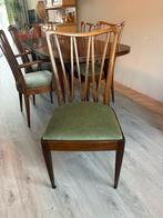 6 vintage eetkamerstoelen, Huis en Inrichting, Stoelen, Ophalen, Gebruikt, Bruin, Vijf, Zes of meer stoelen