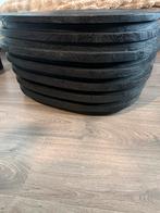 Zwarte houten salontafel, Ophalen, Gebruikt, Rond, 50 tot 100 cm