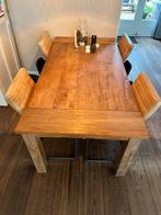 Teak houten eettafel, Ophalen, Gebruikt, 100 tot 150 cm, Teakhout