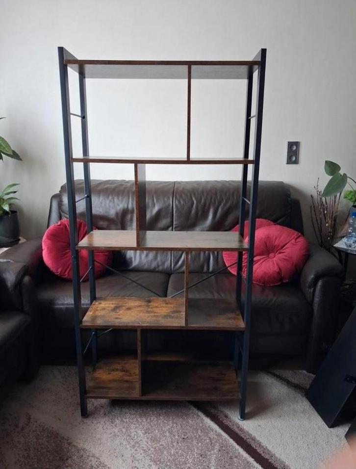 Industriële boekenkast - Prima Staat!, Huis en Inrichting, Kasten | Boekenkasten, Zo goed als nieuw, Overige houtsoorten, Metaal