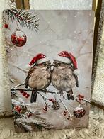 Snoezige wintertafereeltje op metalen plaat, Ophalen of Verzenden