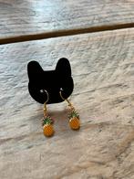 Ananas, Sieraden, Tassen en Uiterlijk, Oorbellen, Overige materialen, Hangers, Geel, Nieuw