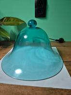 Grote blauwe glazen cloché., Ophalen of Verzenden