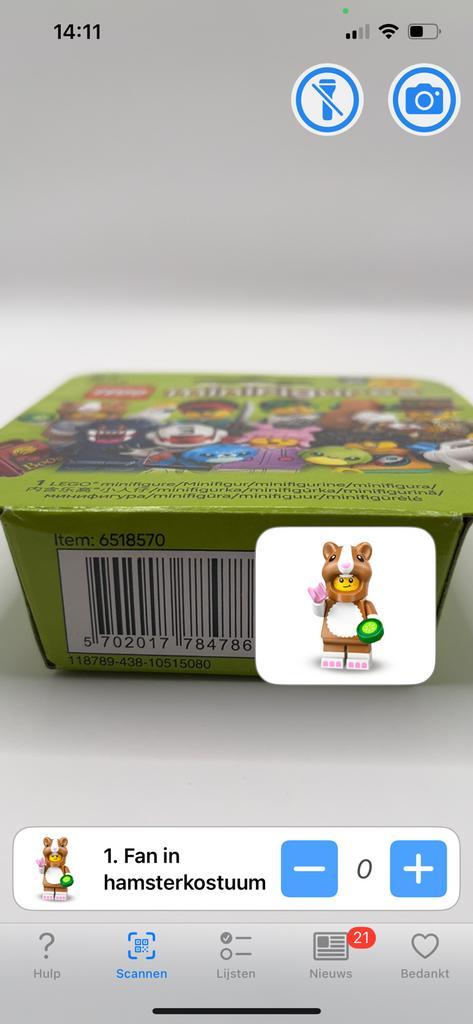 LEGO CMF serie 27 col27-1 Hamster kostuum, Kinderen en Baby's, Speelgoed | Duplo en Lego, Nieuw, Ophalen of Verzenden