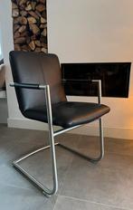 4/6/8/10 zwart leder Henders & Hazel design eetkamerstoelen, Ophalen, Zwart, Henders en Hazel, Zo goed als nieuw