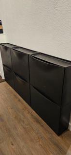 6x Trones schoenenkast zwart - Ikea, Huis en Inrichting, Kasten | Schoenenkasten, Ophalen, Gebruikt, Modern