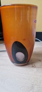 Oranje Joska Kristal Vaas, Oranje, Ophalen of Verzenden, Minder dan 50 cm, Glas