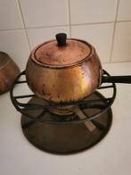 Fondue set vintage van echt koper, met rechaud, Ophalen of Verzenden, Brander, Fondueset