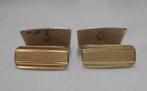 Zilveren vintage manchetknopen goud verguld nr.690, Verzenden, Zo goed als nieuw, Zilver, Verguld