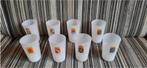 Melk wit glazen van alle provincies (12 stuks), Ophalen of Verzenden, Zo goed als nieuw, Waterglas
