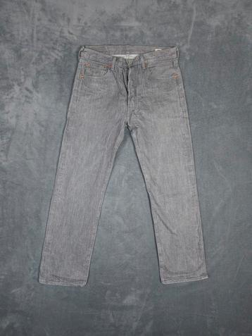 Levis 501 Broek W34 L32 Straight Fit Grijs Jeans Oak Cone beschikbaar voor biedingen