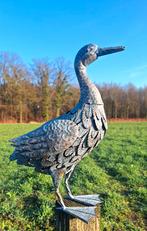 Nieuw metalen eend, Tuin en Terras, Tuinbeelden, Verzenden, Nieuw, Metaal, Dierenbeeld