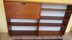 Vintage Pastoe boekenkast & bureau(klep), '60-er jaren, 150 tot 200 cm, 25 tot 50 cm, 100 tot 150 cm, Overige materialen