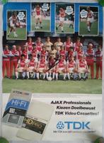 Ajax TDK poster 1984-1985 handtekening Schoenaker en Silooy, Gebruikt, Ophalen of Verzenden, Ajax, Poster, Plaatje of Sticker