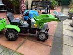 (Trap) tractor met aanhanger en graafmachineschep, Kinderen en Baby's, Speelgoed | Buiten | Skelters, Ophalen, Zo goed als nieuw