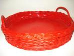VINTAGE DIENBLAD, Rood met handgrepen, Verzamelen, Retro, Ophalen of Verzenden, Overige typen