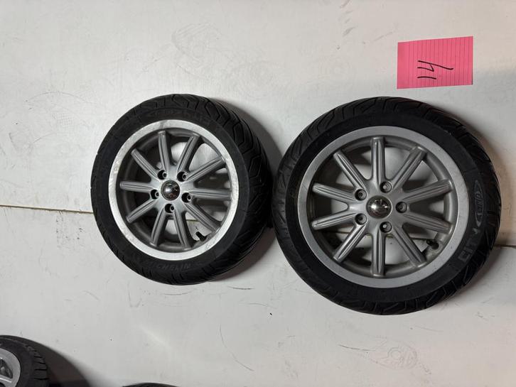 Piaggio MP3 Voorvelgen incl banden 12 inch, Motoren, Onderdelen | Overige, Gebruikt, Ophalen