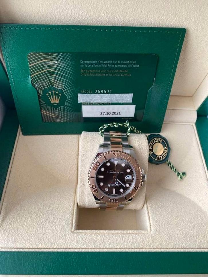 Rolex Yachtmaster Roségoud, Sieraden, Tassen en Uiterlijk, Horloges | Heren, Zo goed als nieuw, Rolex, Goud, Staal, Ophalen