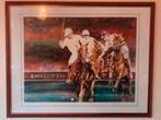 Polospelers origineel Litho René Brone gesigneerd genummerd, Antiek en Kunst, Kunst | Litho's en Zeefdrukken, Ophalen