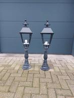 Te koop 2 sokkels buitenverlichting., Ophalen, Gebruikt, Staande lamp, Aluminium