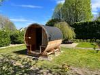 Barrel Sauna’s 1x300 cm te koop €5575, Ophalen, Zo goed als nieuw, Complete sauna