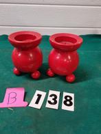 kandelaars vintage van hout 2x [b138], Diversen, Kerst, Ophalen of Verzenden, 'T Olde Gre-j, Info@toldegrej.nl, Endepoelstraat 20f Didam