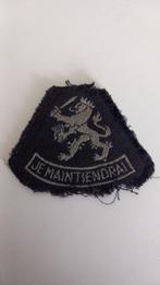 Embleem mouwleeuw militaria - witte versie - je maintiendrai, Verzamelen, Verzenden, Landmacht, Nederland, Embleem of Badge