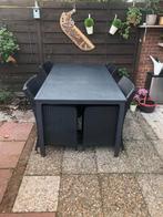 Tuinset tafel, Ophalen, 4 zitplaatsen, Gebruikt, Aluminium