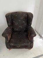 2 Oude fauteuil met bloemmotief, Huis en Inrichting, Fauteuils, Ophalen of Verzenden, Gebruikt, Stof, 75 tot 100 cm