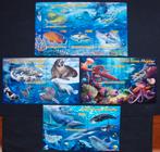 - 643 - 4 Mooie Blokken met Onderwater leven., Verzenden, Gestempeld, Dier of Natuur